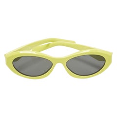Used Prada Lime/Black SPR26Z Frame Oval Sunglasses