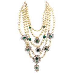 1980s Courreges Paris Layered Pearl Necklace 1