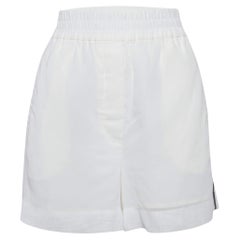 Brunello Cucinelli White Cotton Side Embellished Shorts S