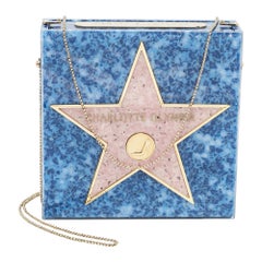 Charlotte Olympia pochette Walk of Fame en acrylique bleu/rose