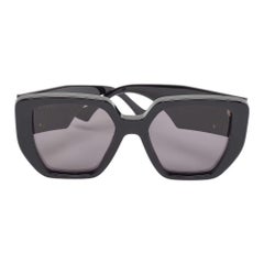Gucci Black GG0956S Double G Rectangle Sunglasses