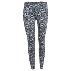 Kenzo Jean skinny bleu imprimé floral taille M 30''
