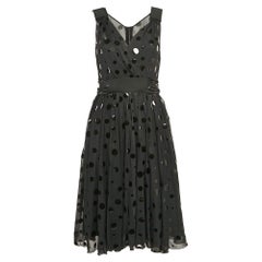 Dolce & Gabbana Black Sequin  Jersey Sleeveless Short Dress M