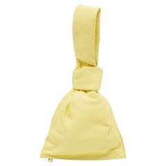 Bottega Veneta Yellow Leather BV Twist Clutch Bag