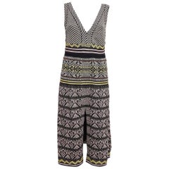 M Missoni Vestido midi sin mangas de punto de lúrex con estampado multicolor M
