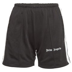 Palm Angels Black Side-Strip Jersey Short XS