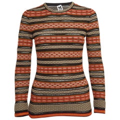 M Missoni Arancione/Nero Top a manica lunga a fantasia S.I.M.