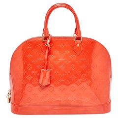 Louis Vuitton Rouge Grenadine Monogram Vernis Alma GM Bag