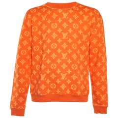 Louis Vuitton Felpa girocollo in maglia Monogram arancione M. I.