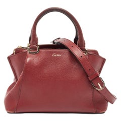 Cartier Red Leather Mini C de Cartier Satchel