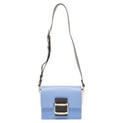 Roger Vivier Sac à bandoulière en cuir bleu/blanc