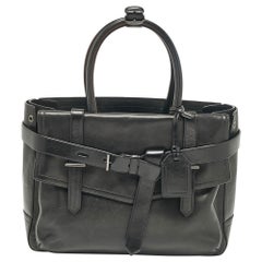 Tote di Reed Krakoff in pelle nera Gator Boxer II