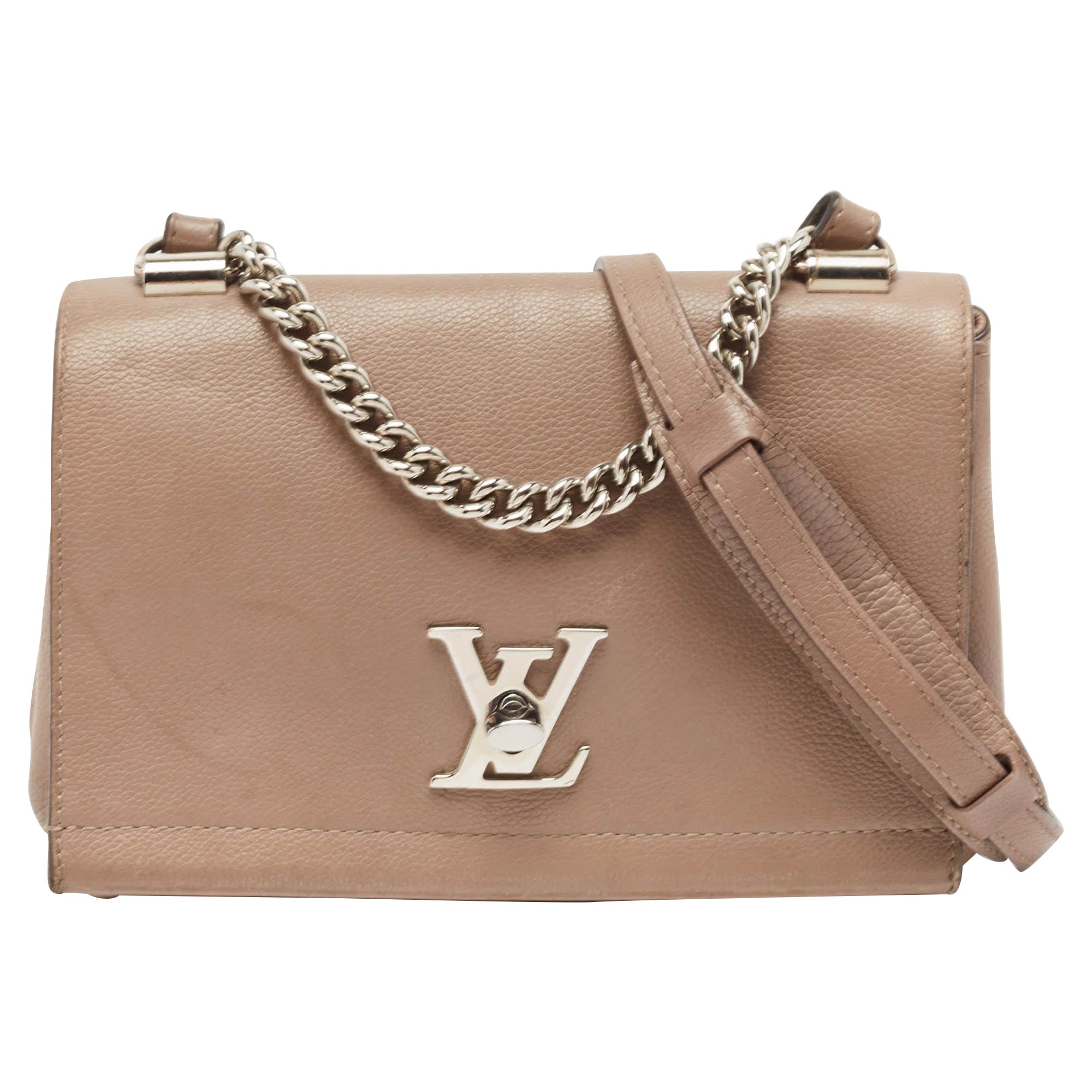 Louis Vuitton Beige Leather Lockme II BB Bag For Sale