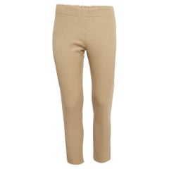 Joseph Brown Stretch Gabardine Tight Fit Leggings M