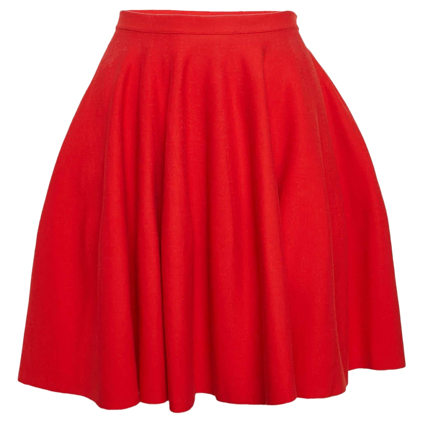 Giambattista Valli Minifalda acampanada de punto rojo S