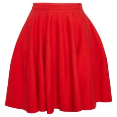 Giambattista Valli mini-jupe évasée en maille rouge S