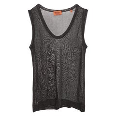 Missoni Black Lurex Knit Tank Top L