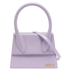 Jacquemus Purple Leather Grand Le Chiquito Top Handle Bag