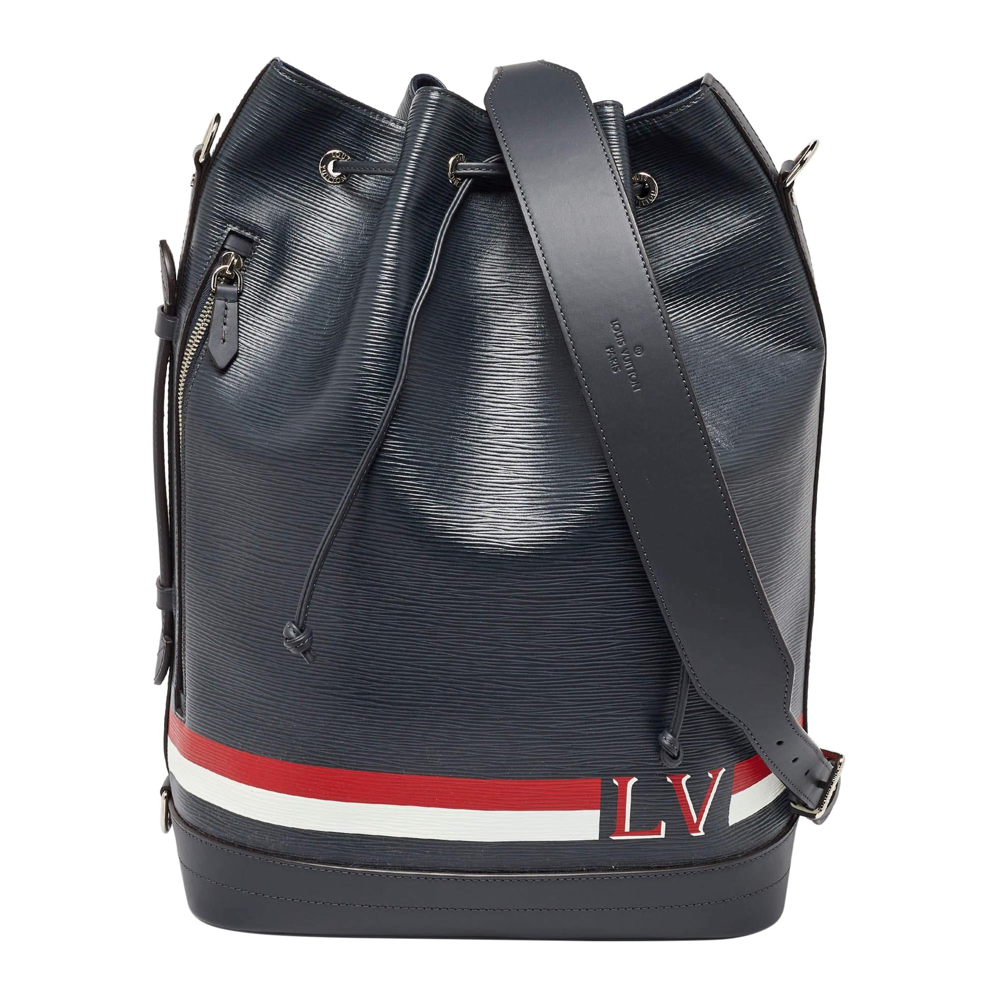 Louis Vuitton Navy Blue Epi Leather Noe Marin Bag For Sale