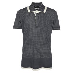 Dolce & Gabbana Blue/White Polka Dot Print T-Shirt M