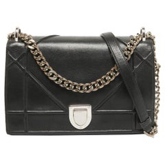 Dior Black Leather Medium Diorama Shoulder Bag