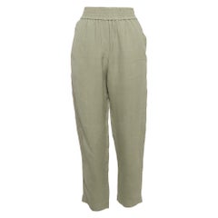 Brunello Cucinelli Grey Linen Blend Pants S
