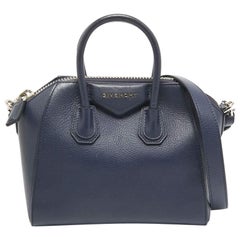 Givenchy Navy Blue Leather Mini Antigona Satchel