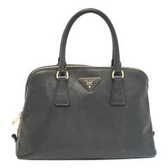 Prada Black Saffiano Leather Medium Promenade Bag