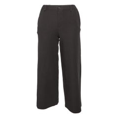Maje Pantalones anchos de algodón negro Polaris XS