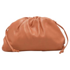 Bottega Veneta Pochette piccola in pelle marrone
