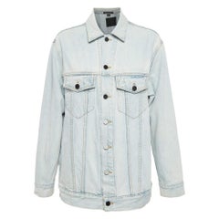 Alexander Wang Chaqueta vaquera azul lavada con botones delanteros S