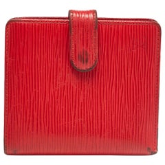Cartera Compacta Porte Billets de Piel Epi Roja Louis Vuitton