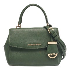 Michael Kors Borsa Extra Small Ava a manico superiore in pelle verde scuro