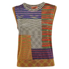 Missoni Multicolor Lurex Knit Tank Top L