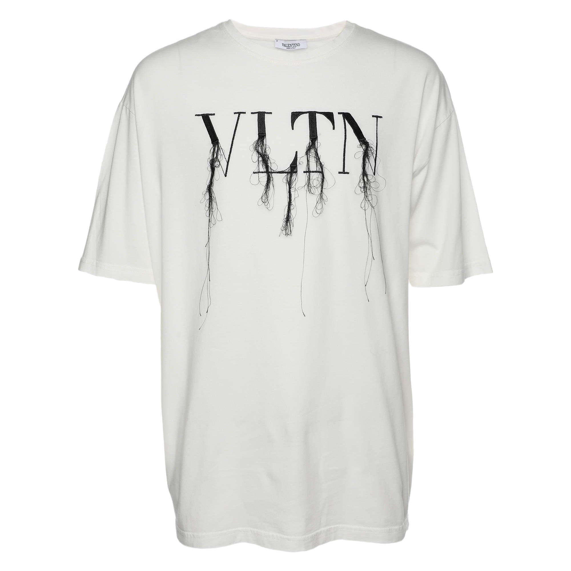Camiseta Logo VLTN Algodón Blanco Valentino L