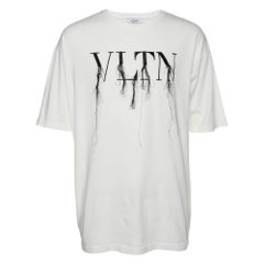 Valentino White Cotton VLTN Logo T-Shirt L