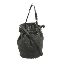 Alexander Wang - Borsa a secchiello Diego in pelle nera e ciottoli
