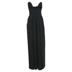 Solace London Black Crepe The Anelli Strapless Jumpsuit M