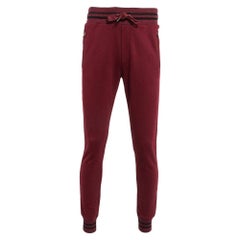 Dolce & Gabbana - Pantalon jogger en maille de coton bourgogne S