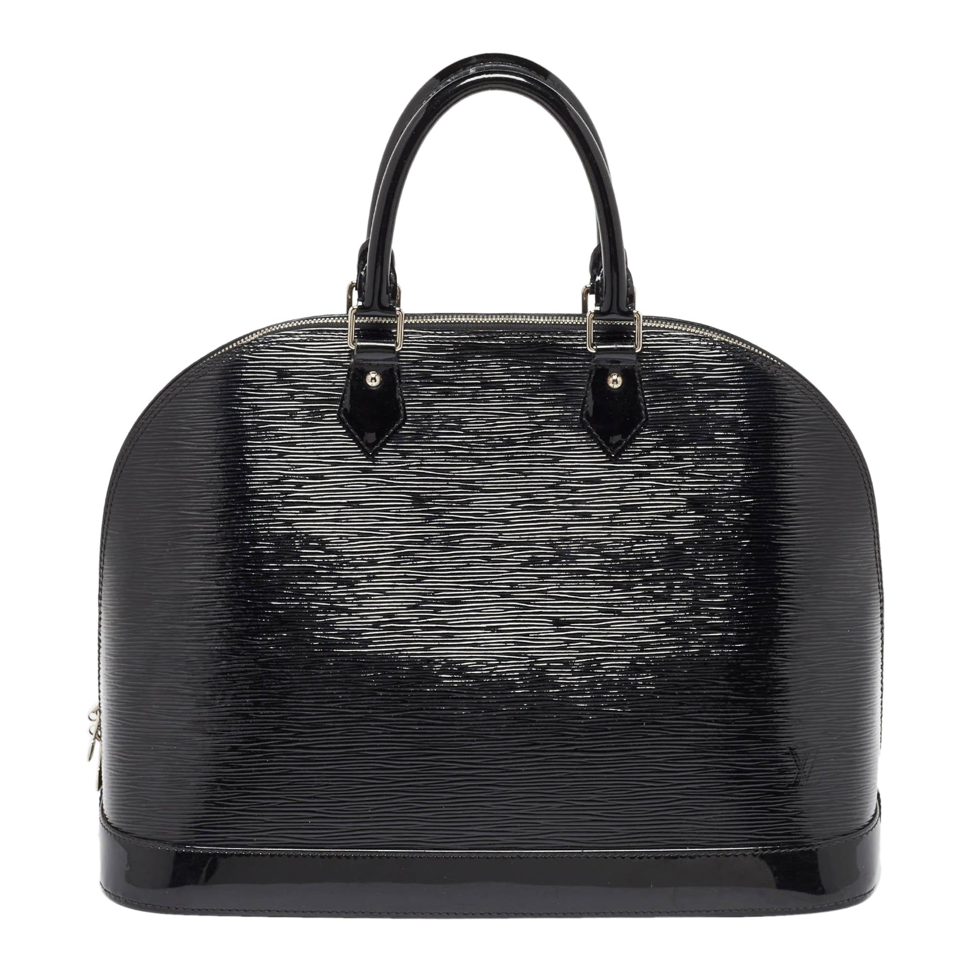Louis Vuitton Borsa Alma GM in pelle elettrica nera.