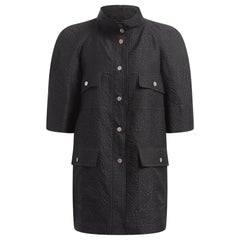Chanel Iconic Cocoon Coat with Camellias Pattern 36 FR