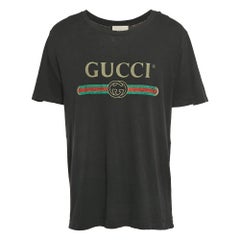 Gucci Black GG Web Print Jersey T-Shirt L