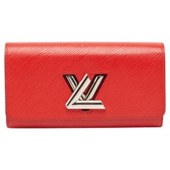 Louis Vuitton Coquelicot Epi Leather Twist Wallet