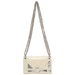 Dior Off White Leather and Sequin Mini Diorama Flap Bag