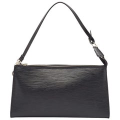 Louis Vuitton Black Epi Leather Pochette Accessoires Bag