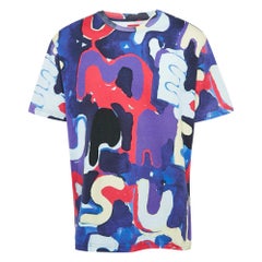 Supreme Multicolor Printed Cotton Crew Neck Oversize T-Shirt M