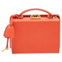 Mark Cross Orange Leather Grace Box Bag