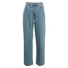 Gucci Blue Distressed Denim Low Rise Jeans L Waist 31"
