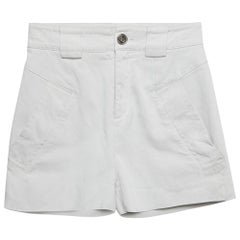 Gucci White Gabardine Regular Shorts S