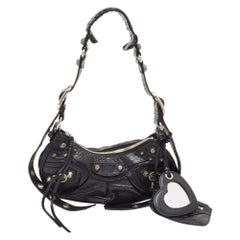 Balenciaga - Sac à bandoulière en cuir noir XS Le Cagole